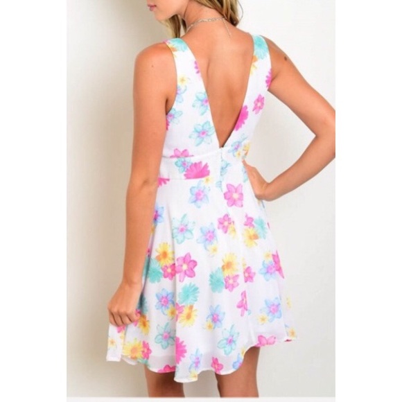 *LAST ONE* Spring Floral Chiffon Dress - Picture 3 of 7